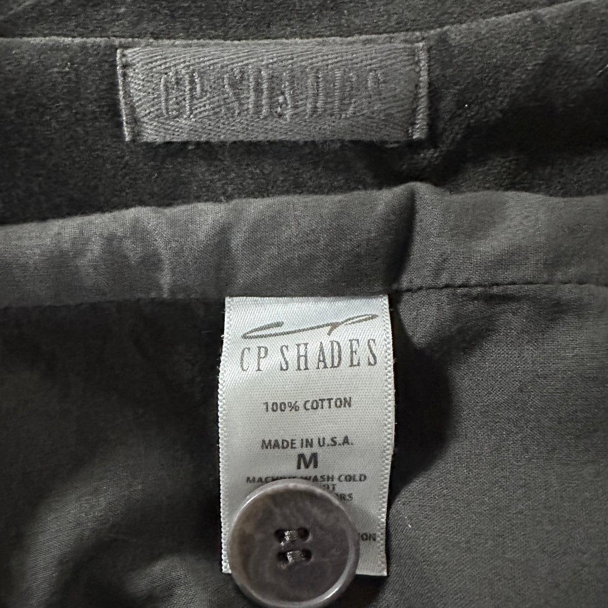 CP Shades Brown Brushed Cotton Long Jacket Made in USA Size M