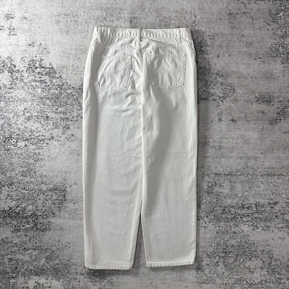 Anchor Blue White Baggy Denim Jeans Size W36