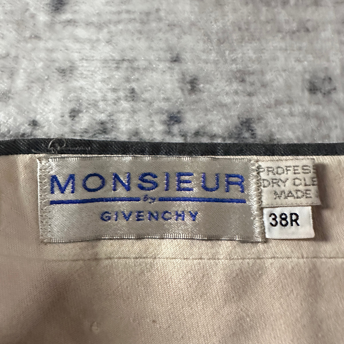 Monsieur by Givenchy Gray Pleated Trousers with Cuffs Size 38R