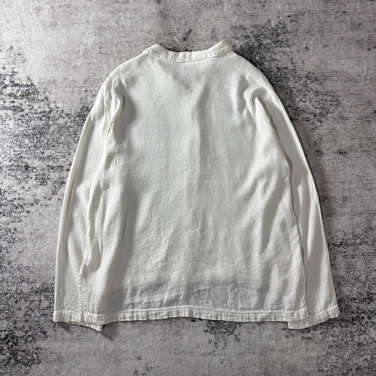 CP Shades White Linen Long Sleeve Shirt Size L