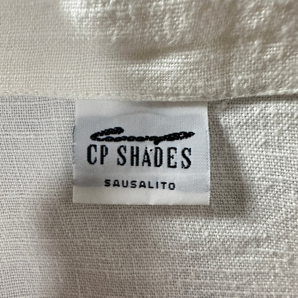 CP Shades White Linen Long Sleeve Shirt Size L