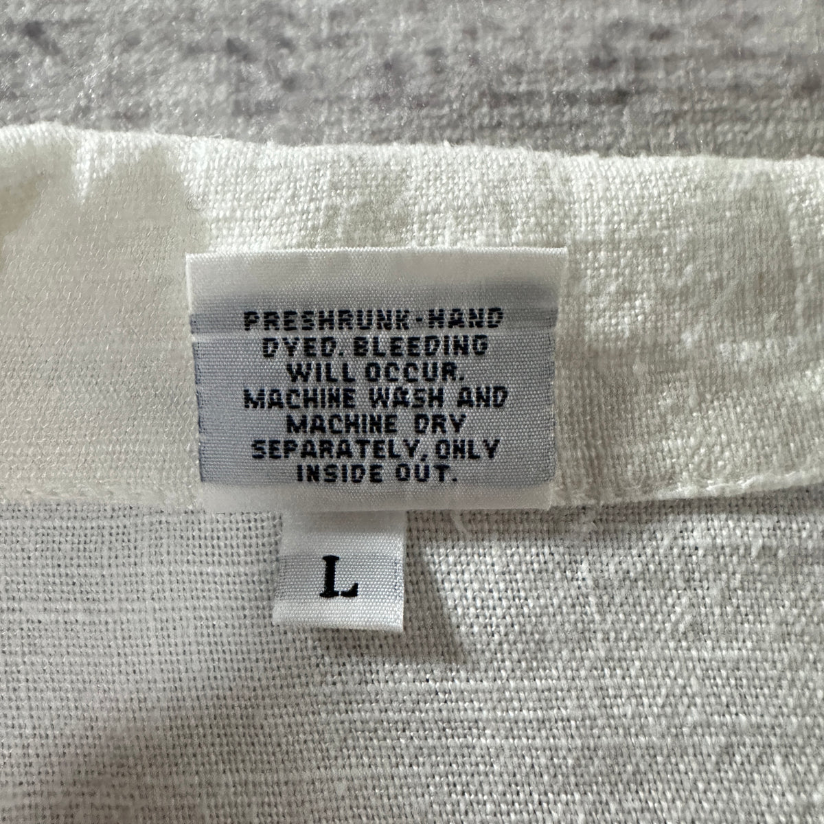 CP Shades White Linen Long Sleeve Shirt Size L