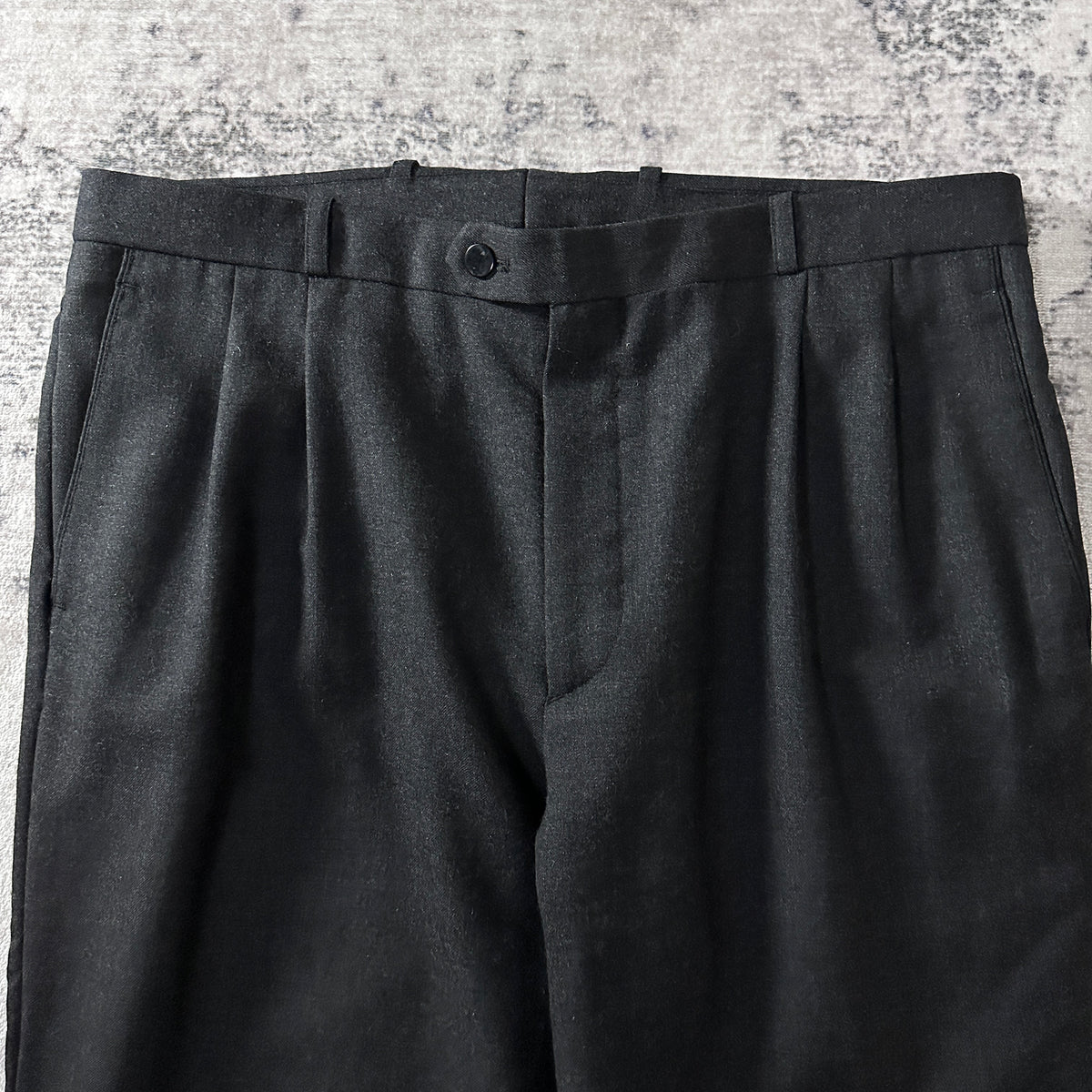 Givenchy Monsieur Black 100% Wool Pleated Trousers Size 36