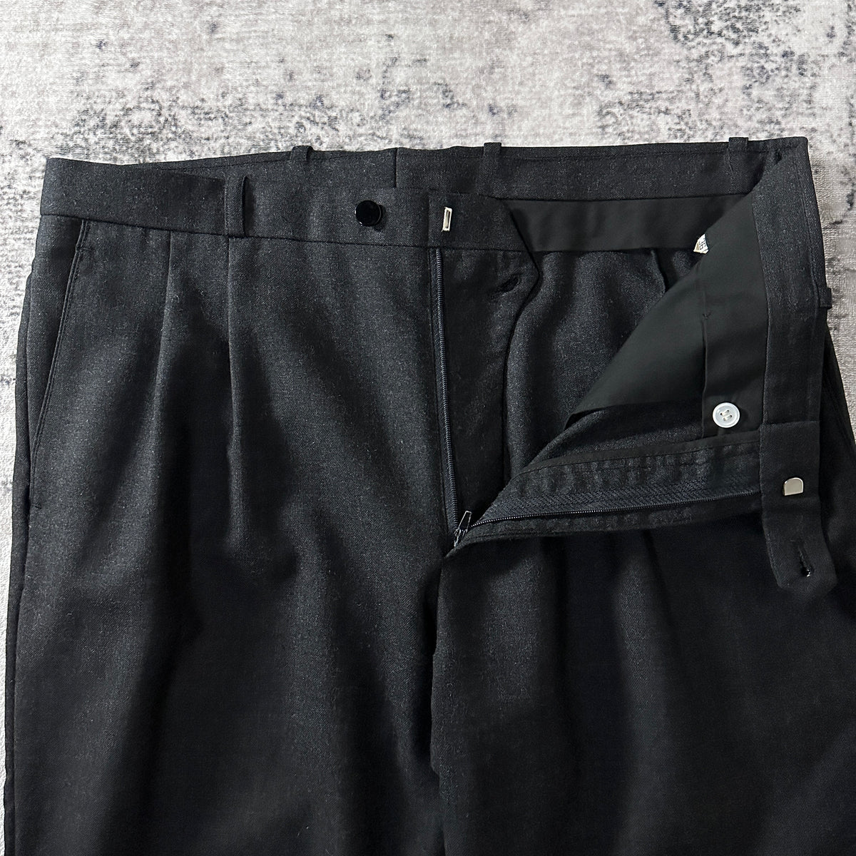 Givenchy Monsieur Black 100% Wool Pleated Trousers Size 36