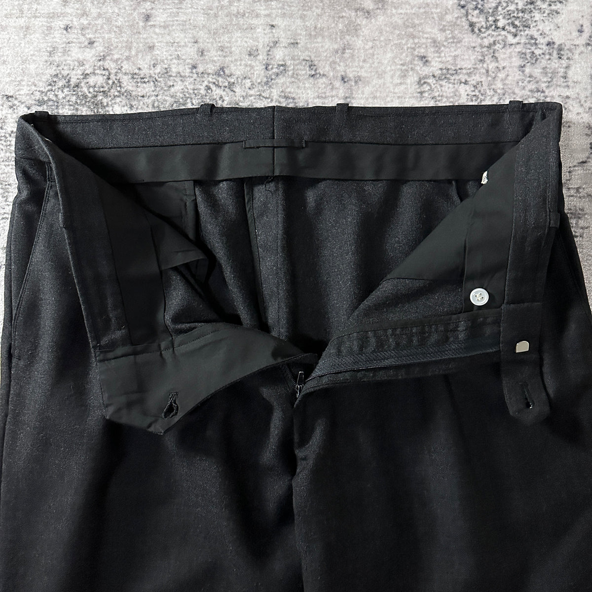 Givenchy Monsieur Black 100% Wool Pleated Trousers Size 36