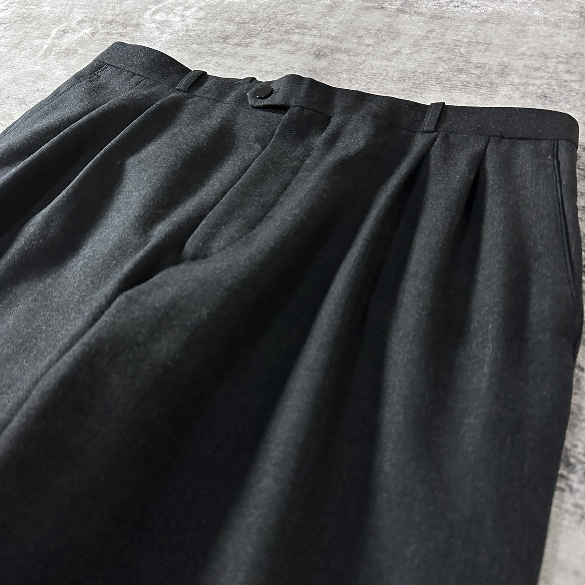 Givenchy Monsieur Black 100% Wool Pleated Trousers Size 36