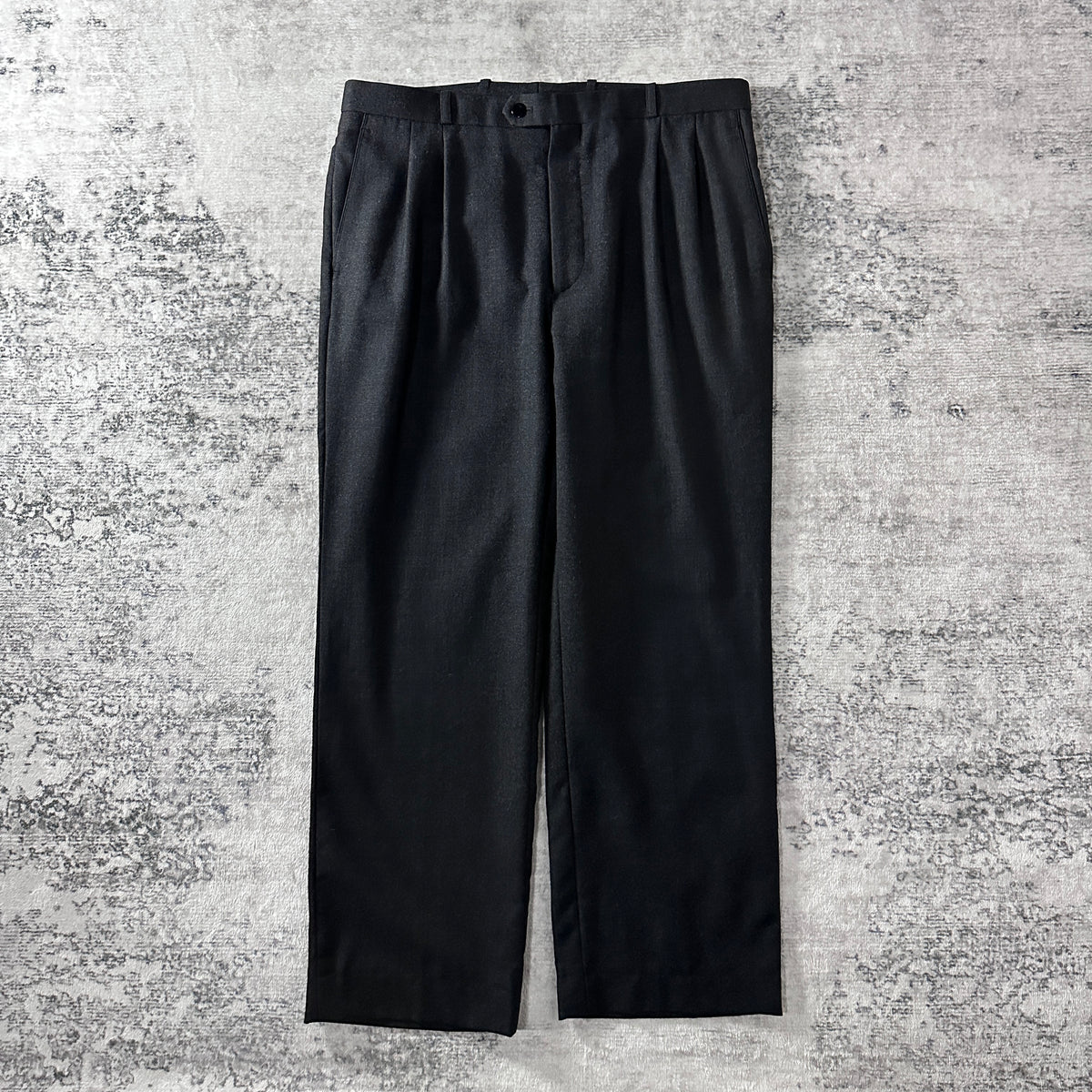 Givenchy Monsieur Black 100% Wool Pleated Trousers Size 36