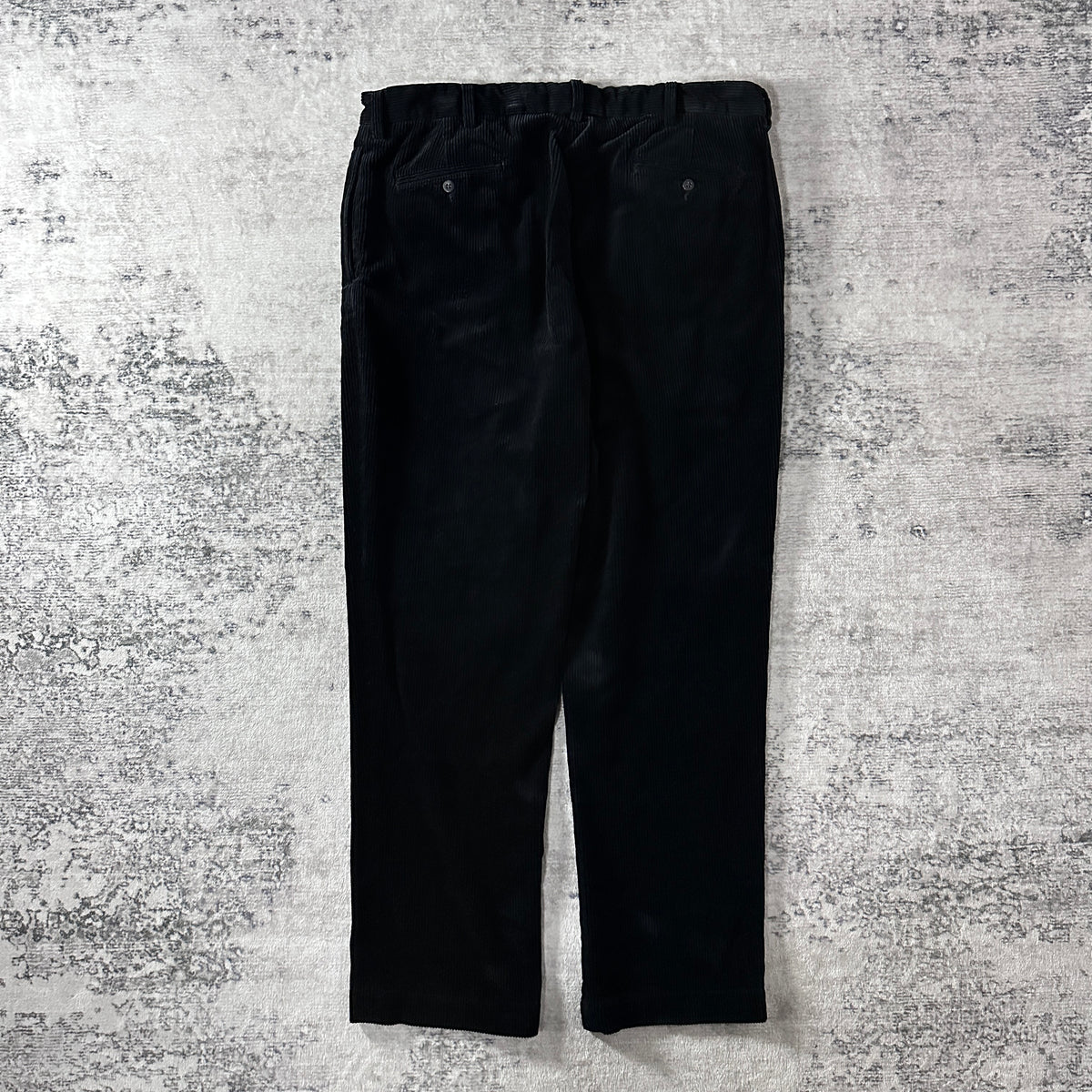Polo by Ralph Lauren Ethan Pant Black Wide Wale Corduroy Pleated Pants Size 38x32