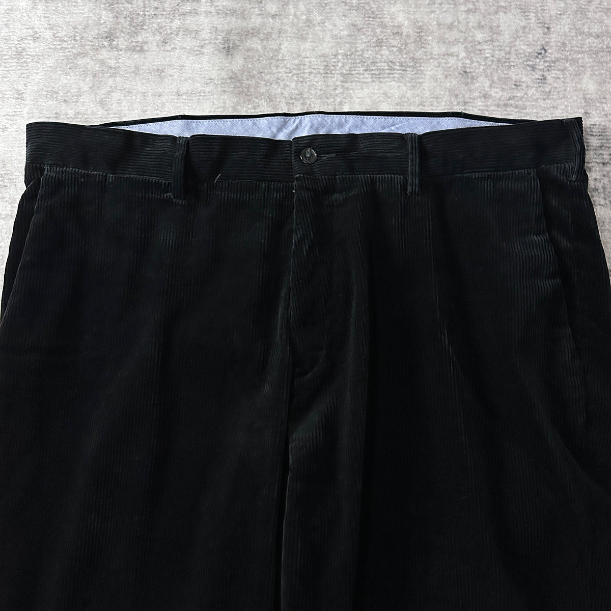 Polo Ralph Lauren Black Wide Wale Corduroy Flat Front Pants Size 38x30
