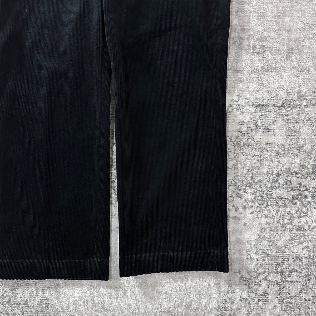 Polo Ralph Lauren Black Wide Wale Corduroy Flat Front Pants Size 38x30