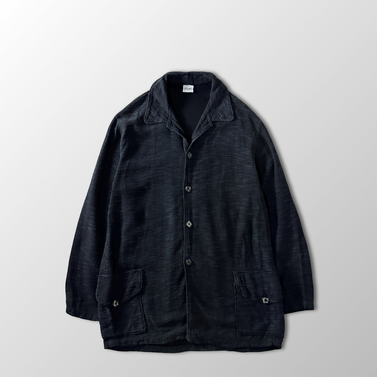 CP Shades Black Cotton Rayon Long Shirt Jacket Size L