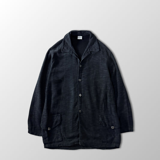 CP Shades Black Cotton Rayon Long Shirt Jacket Size L