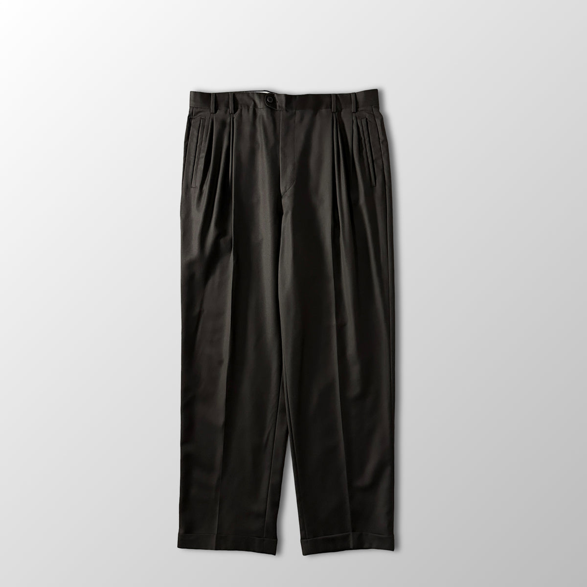 Zanella Brown 100% Wool Pleated Trousers Made in Italy Size 36