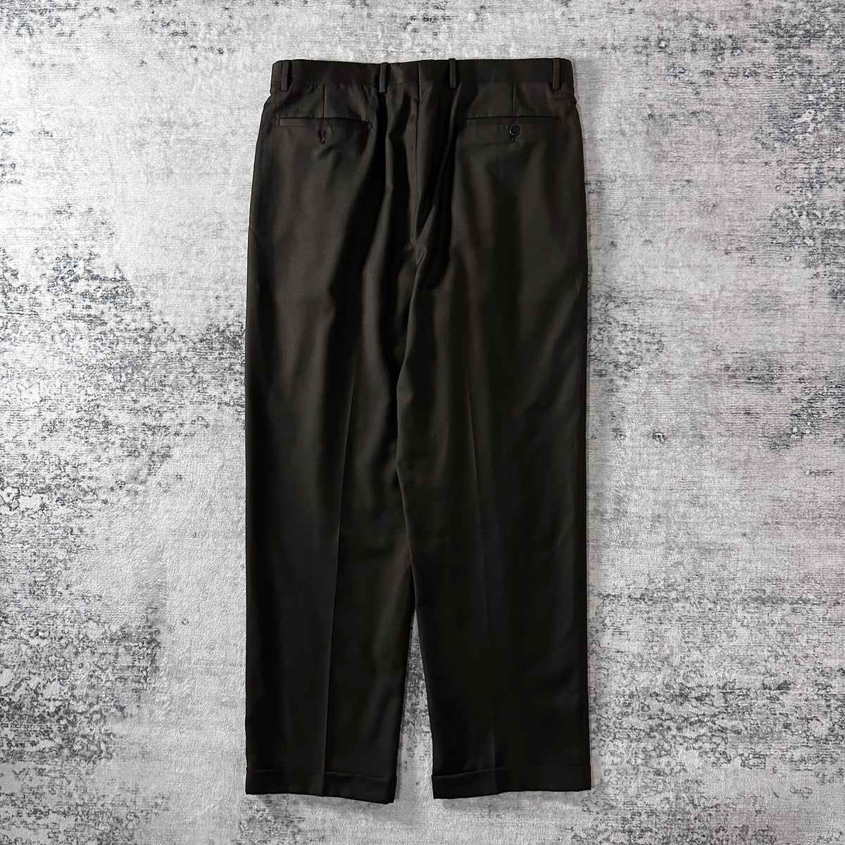 Zanella Brown 100% Wool Pleated Trousers Made in Italy Size 36