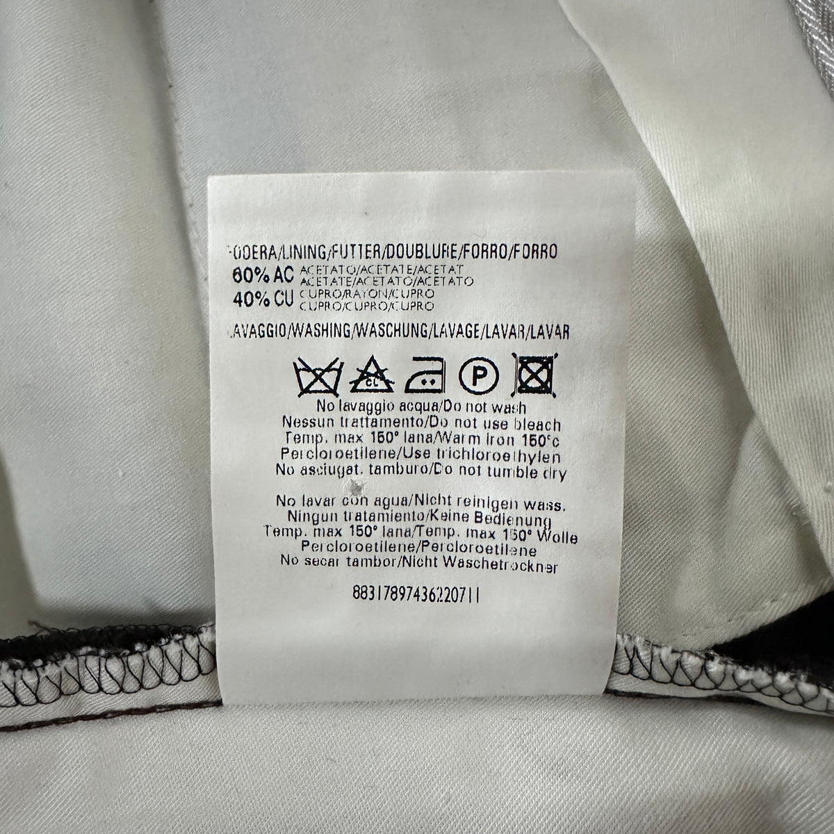 Zanella Brown 100% Wool Pleated Trousers Made in Italy Size 36