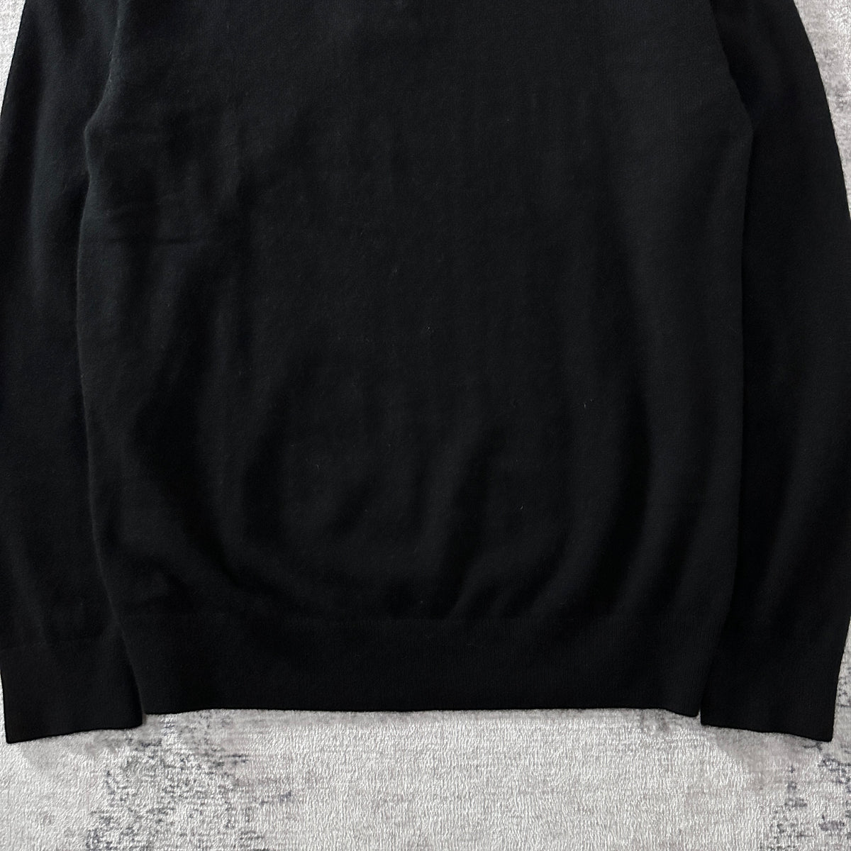 Quince Black 100% Cashmere Knit Polo Sweater Size L