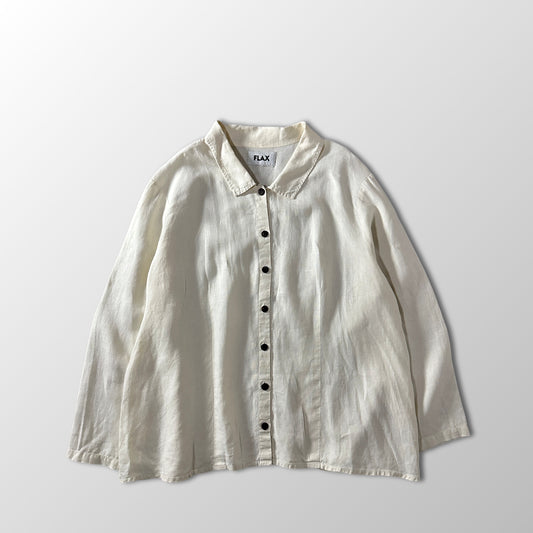 FLAX White Long Sleeve Shirt