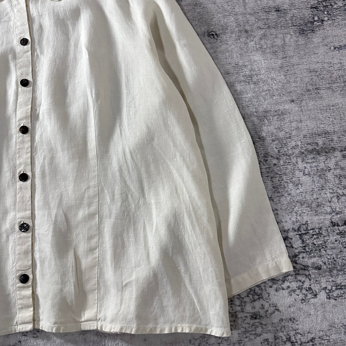 FLAX White Long Sleeve Shirt