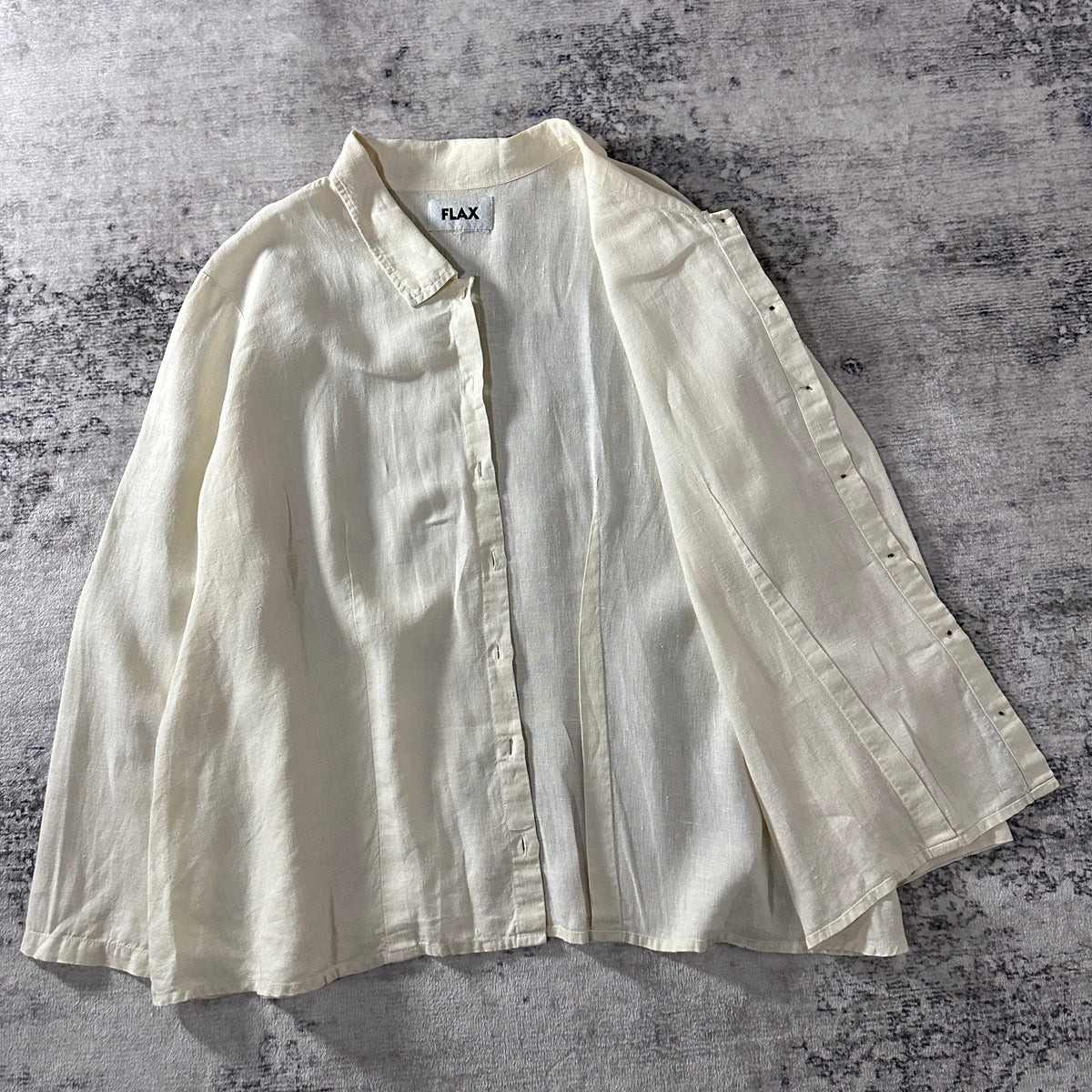 FLAX White Long Sleeve Shirt