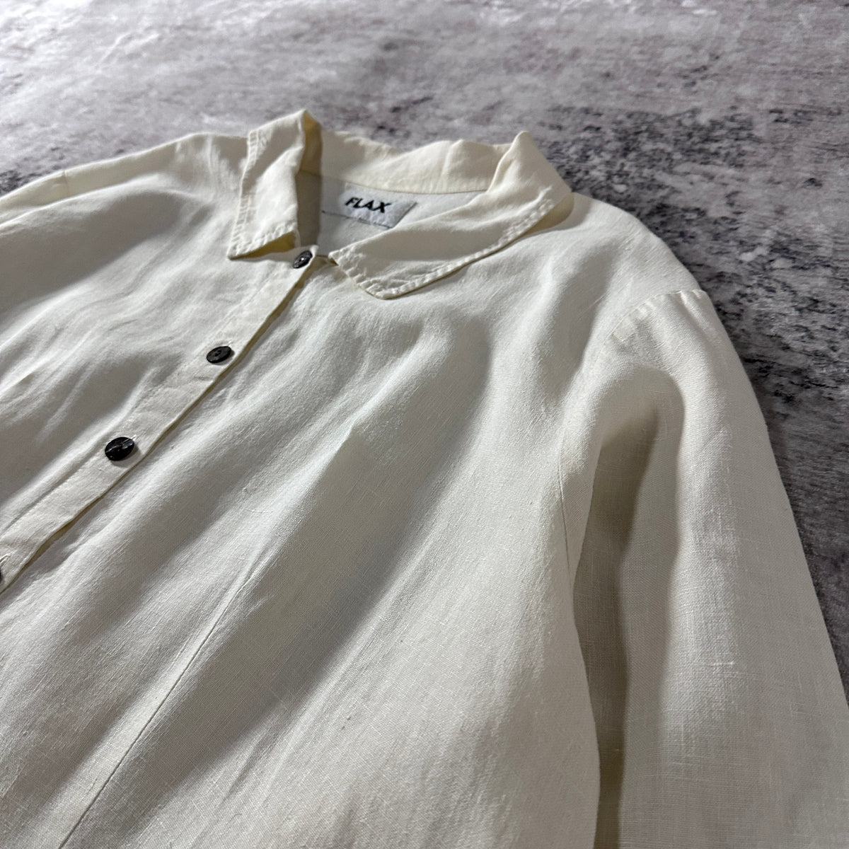 FLAX White Long Sleeve Shirt