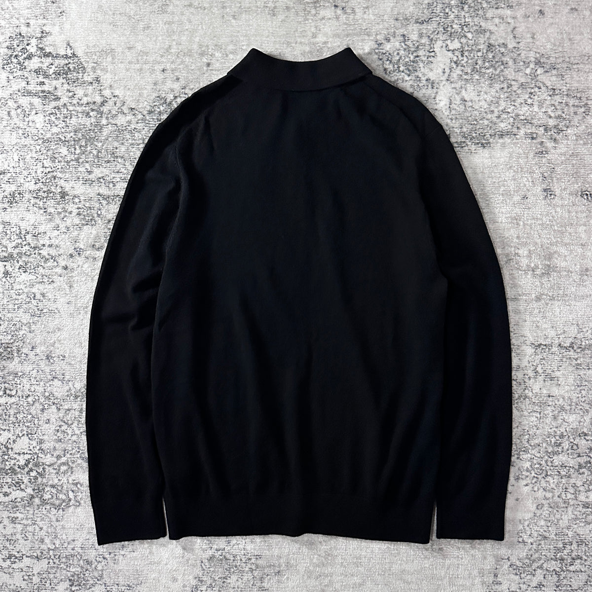 Quince Black 100% Cashmere Knit Polo Sweater Size XL