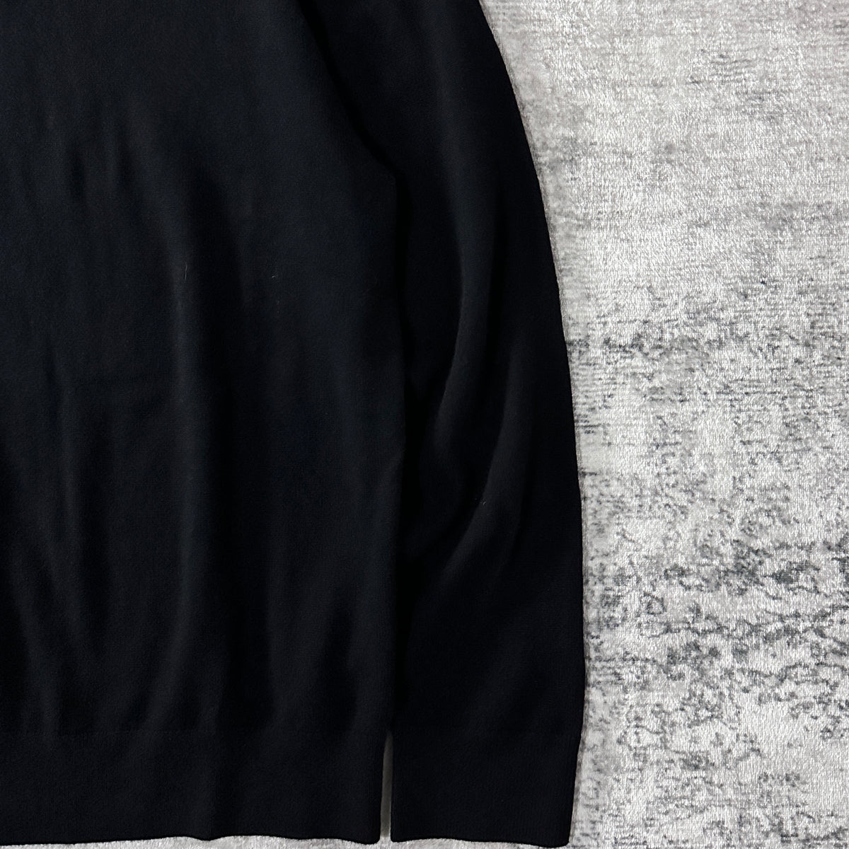 Quince Black 100% Cashmere Knit Polo Sweater Size XL