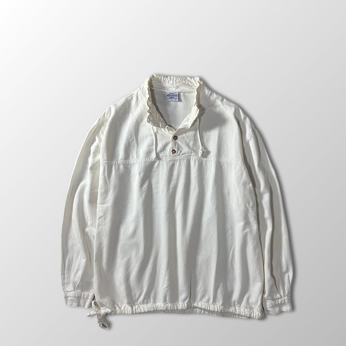 Casual Cottonseed Wear White 100% Cotton Pullover Shirt Made in USA Size L