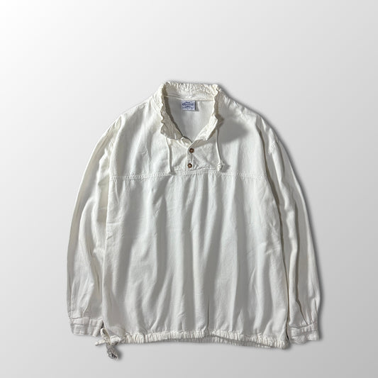 Casual Cottonseed Wear White 100% Cotton Pullover Shirt Made in USA Size L
