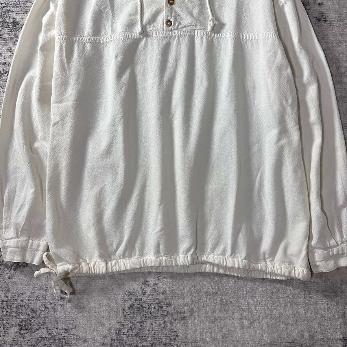 Casual Cottonseed Wear White 100% Cotton Pullover Shirt Made in USA Size L