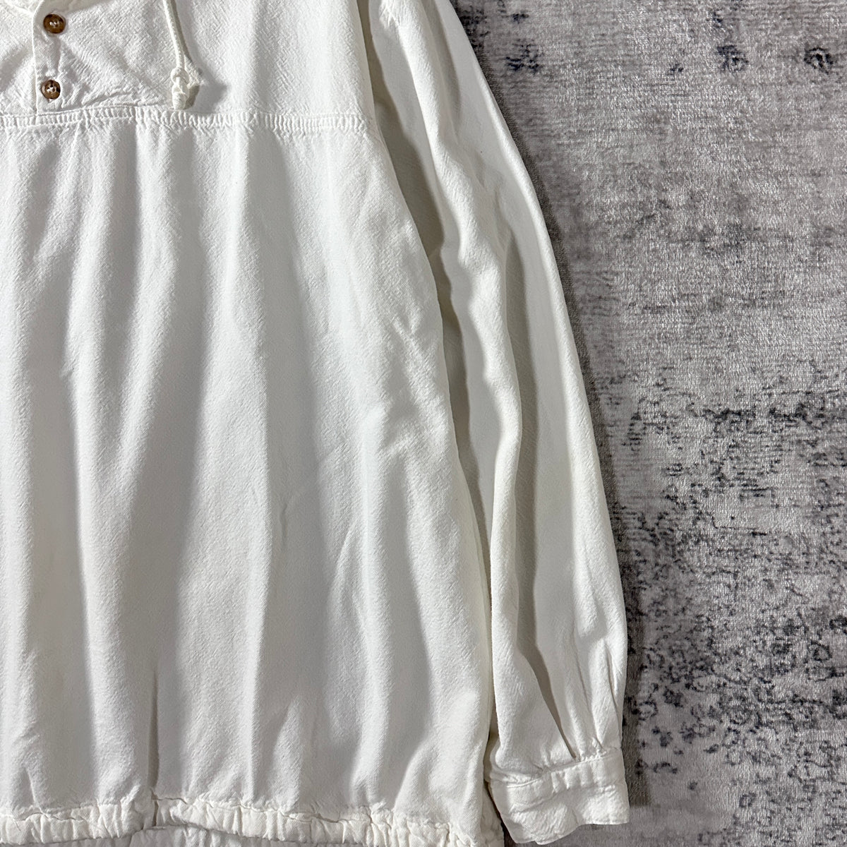 Casual Cottonseed Wear White 100% Cotton Pullover Shirt Made in USA Size L