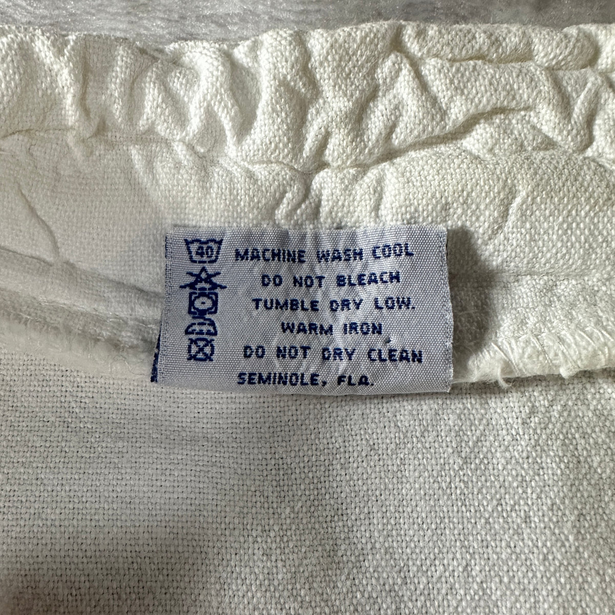 Casual Cottonseed Wear White 100% Cotton Pullover Shirt Made in USA Size L
