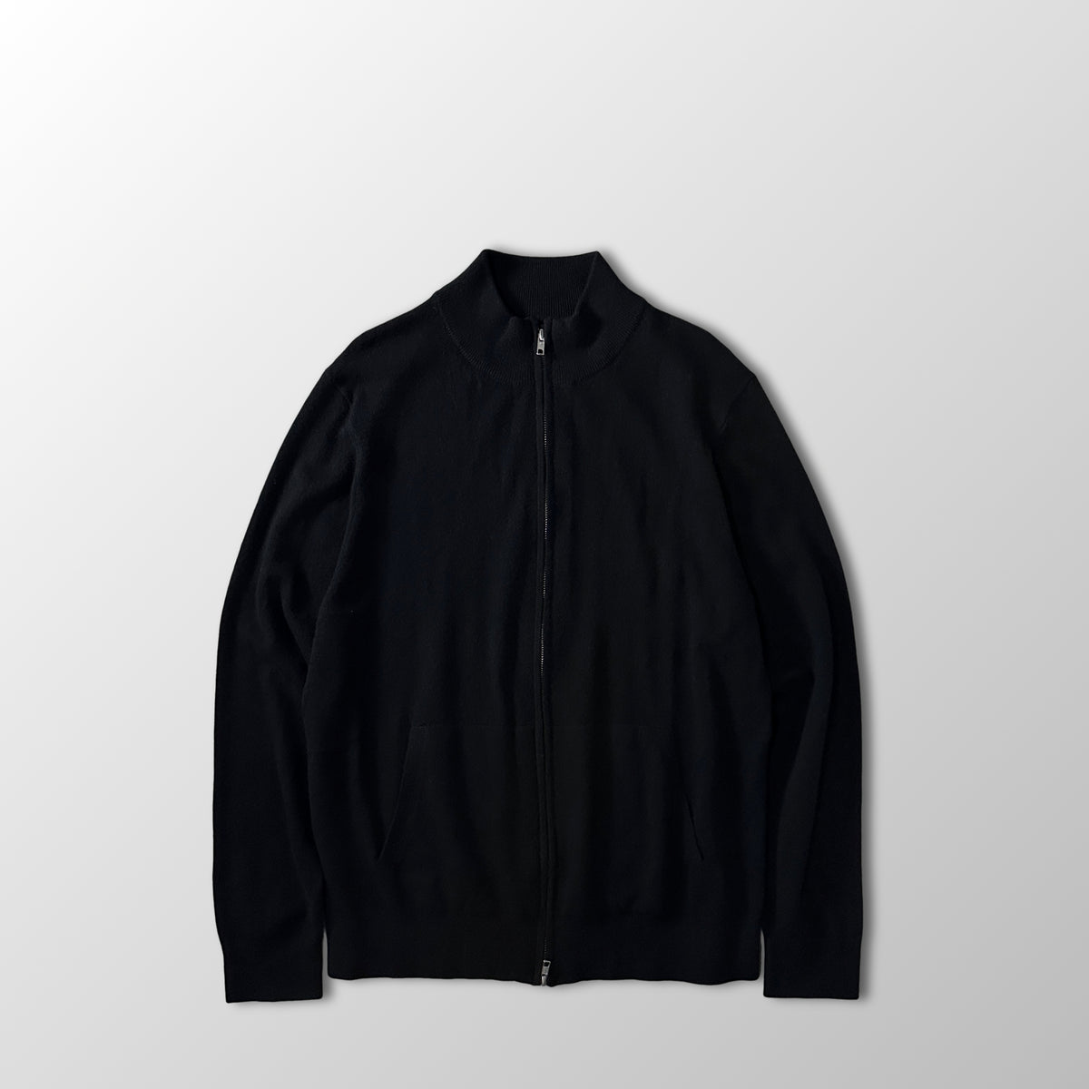 Quince Black 100% Cashmere Full Zip Sweater Size XL
