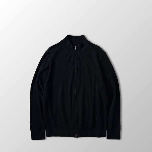 Quince Black 100% Cashmere Full Zip Sweater Size XL