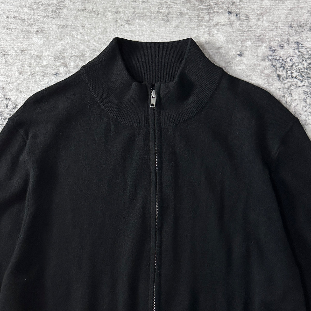 Quince Black 100% Cashmere Full Zip Sweater Size XL
