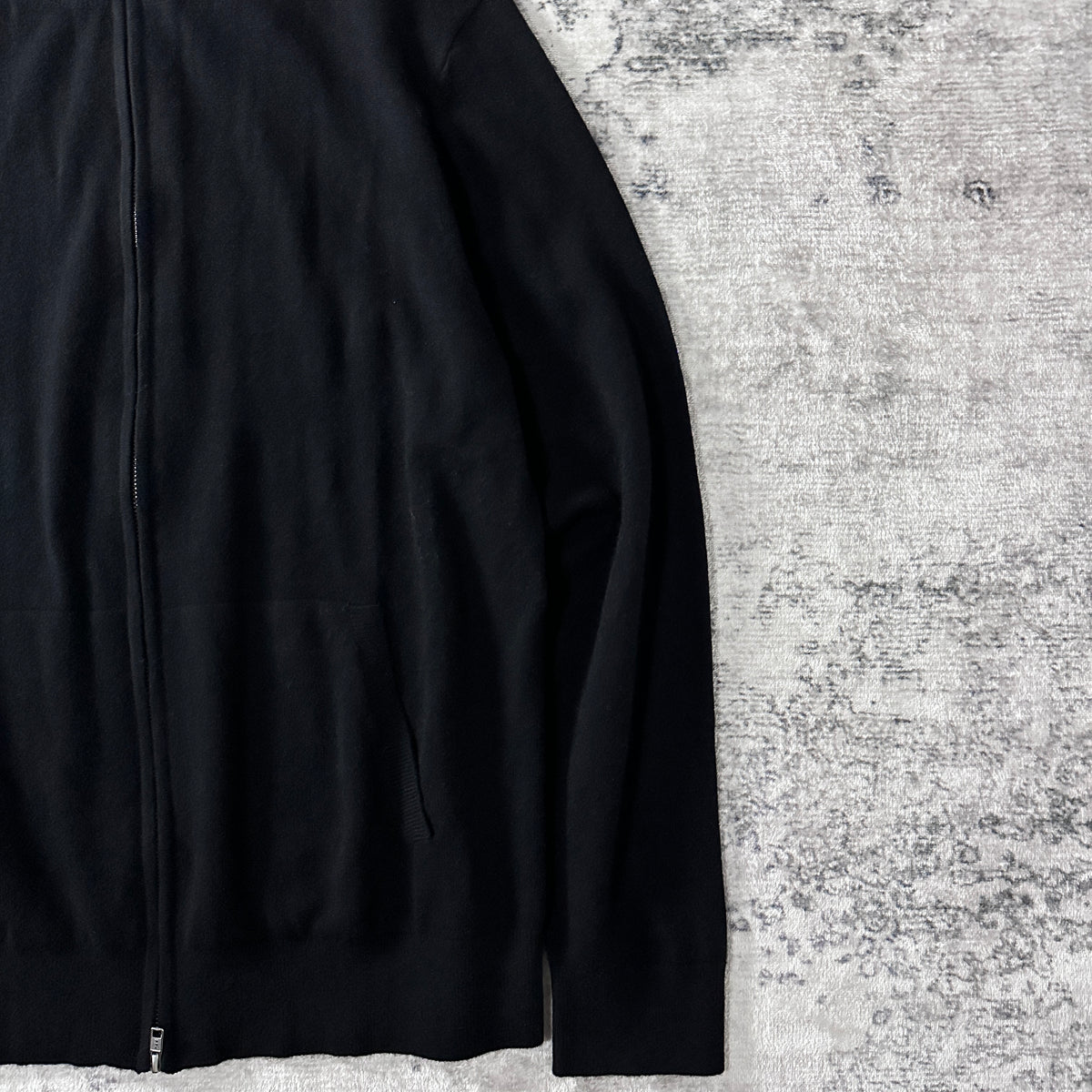 Quince Black 100% Cashmere Full Zip Sweater Size XL