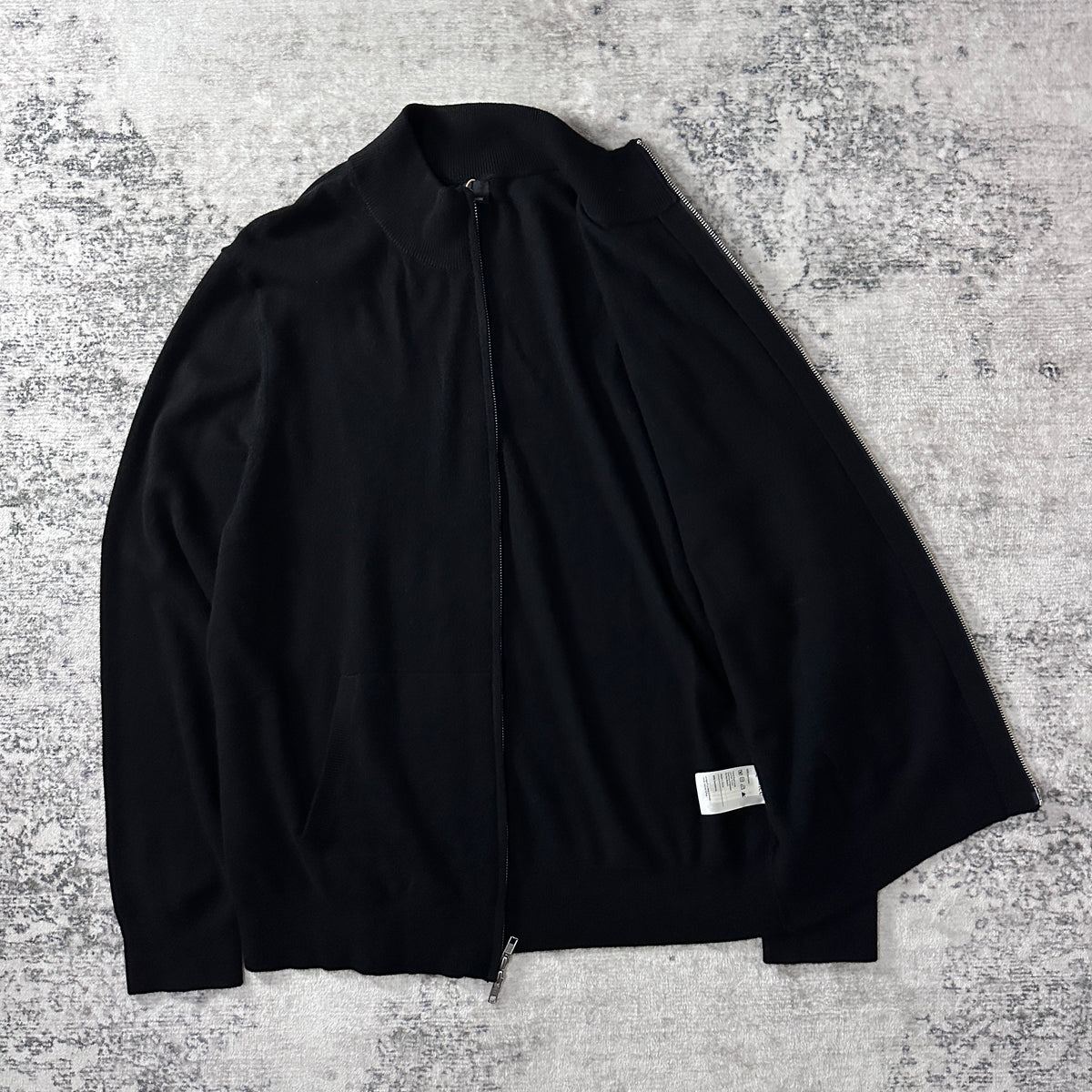 Quince Black 100% Cashmere Full Zip Sweater Size XL