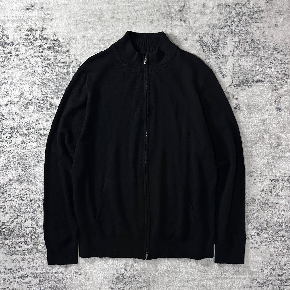 Quince Black 100% Cashmere Full Zip Sweater Size XL