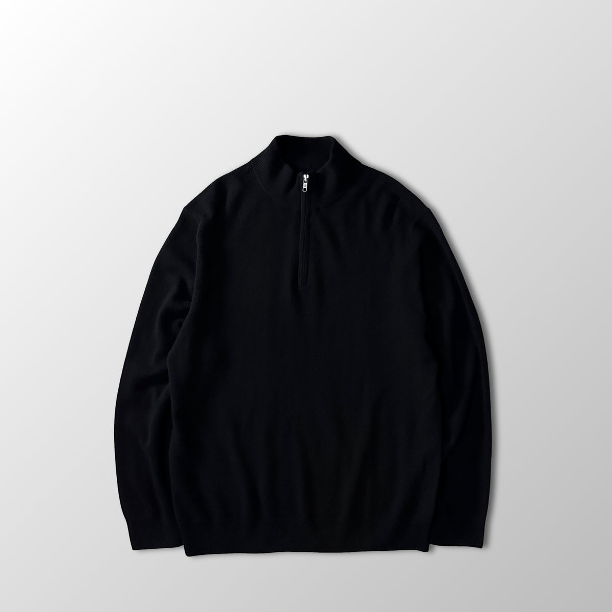 Quince Black 100% Cashmere Quarter Zip Sweater Size XL