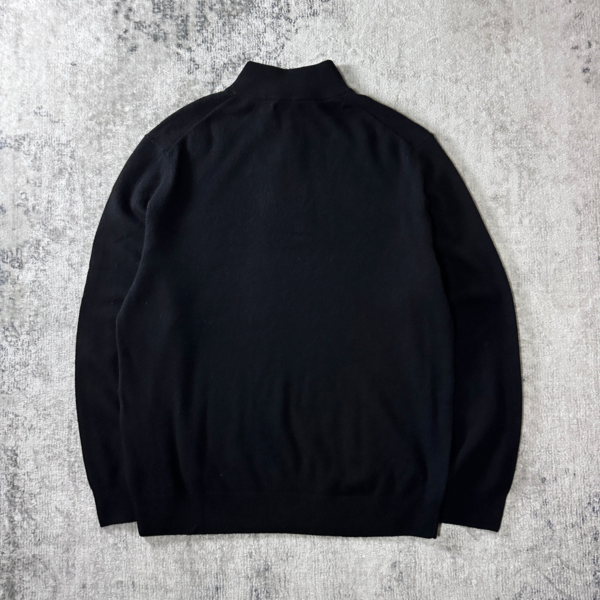 Quince Black 100% Cashmere Quarter Zip Sweater Size XL