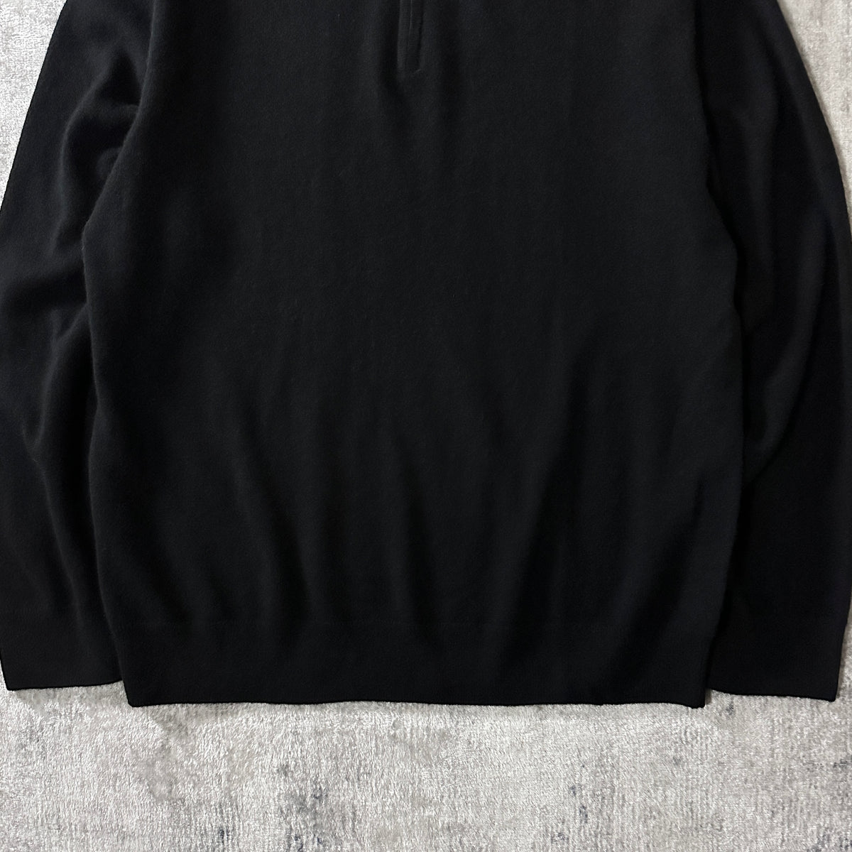 Quince Black 100% Cashmere Quarter Zip Sweater Size XL