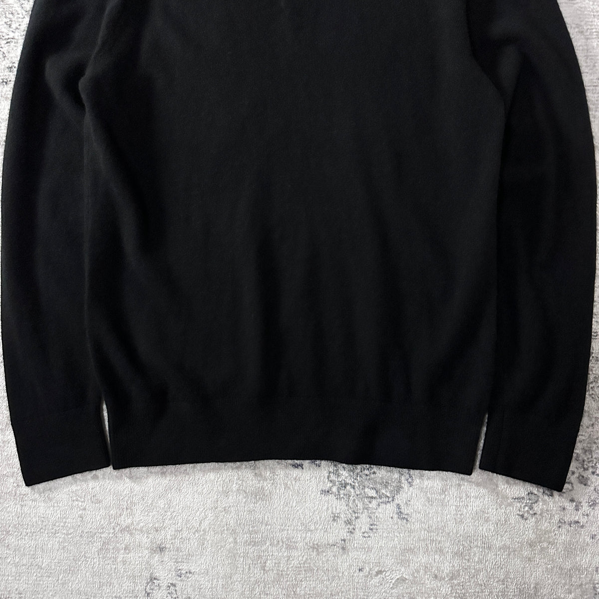 Quince Black 100% Cashmere Knit Polo Sweater Size M