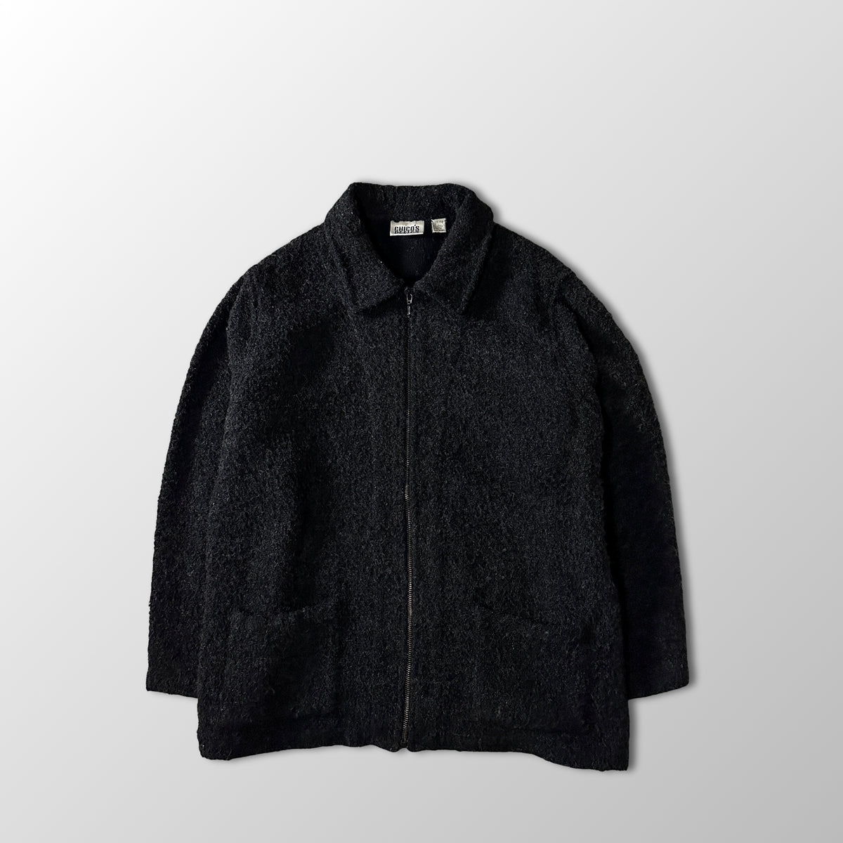 Chico's Black Bouclé Zip Jacket