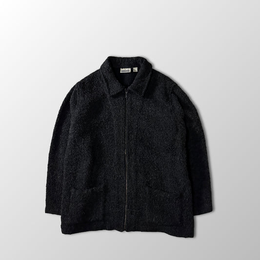 Chico's Black Bouclé Zip Jacket