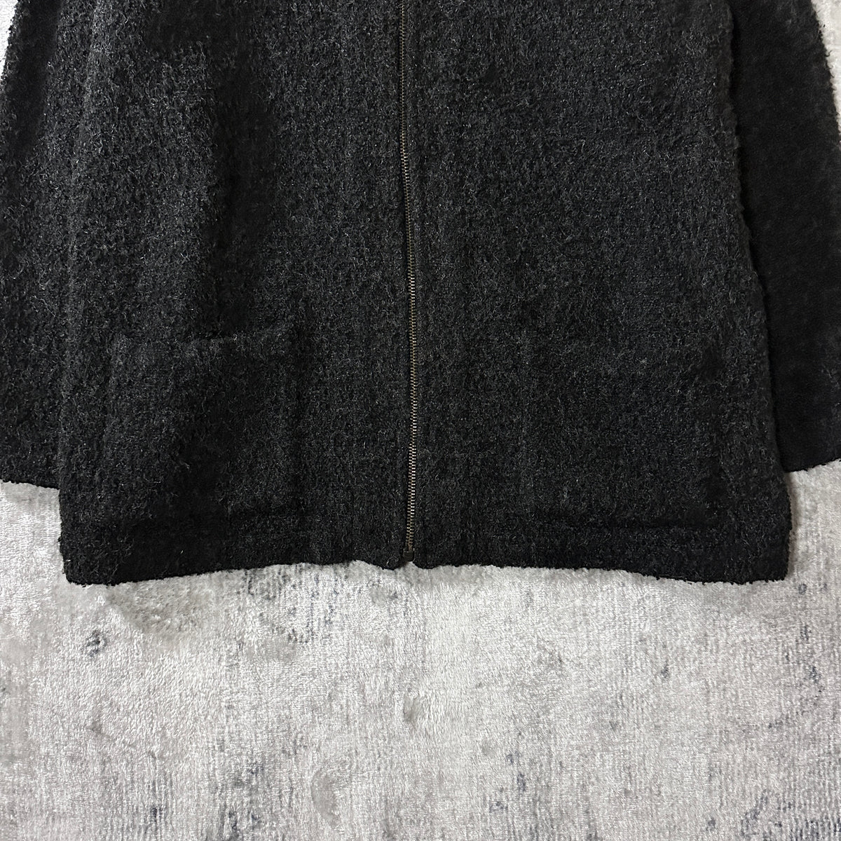 Chico's Black Bouclé Zip Jacket